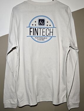 Fintech Mens Performance Fishing Heavy Duty Longsleeve Shirt Graphic Size Medium